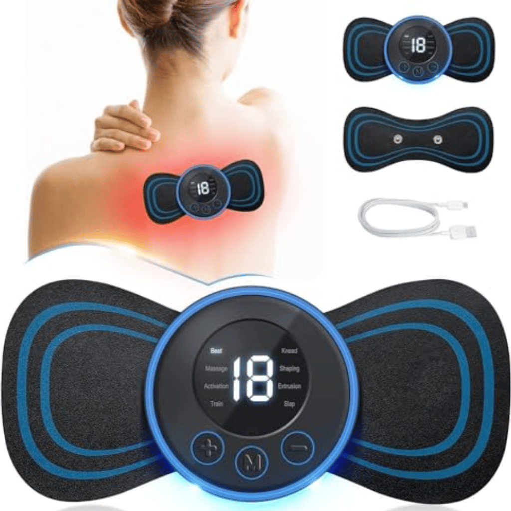 Wireless EMS Mini Body Massager – Portable Butterfly Massager for Blood Circulation