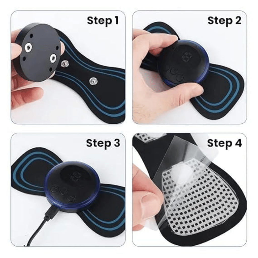 Wireless EMS Mini Body Massager – Portable Butterfly Massager for Blood Circulation