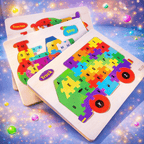 Wooden Alphabet Puzzle Board Premium A-Z English Letters Learning Toy for Kids