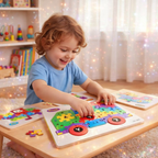 Wooden Alphabet Puzzle Board Premium A-Z English Letters Learning Toy for Kids