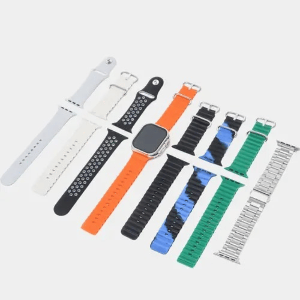 Y80 Ultra 8 in 1 Smart watch ,8 Straps 49MM Big Display (Random Colour)