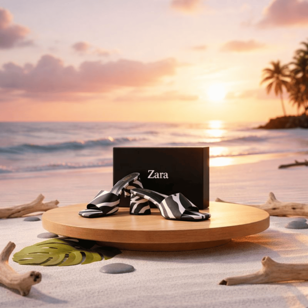 Zebra Heel Sandals for Women Lightweight, Stylish & Comfortable Summer Shoes