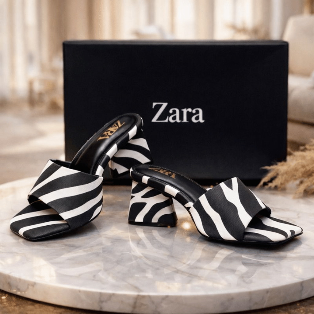 Zebra Heel Sandals for Women Lightweight, Stylish & Comfortable Summer Shoes