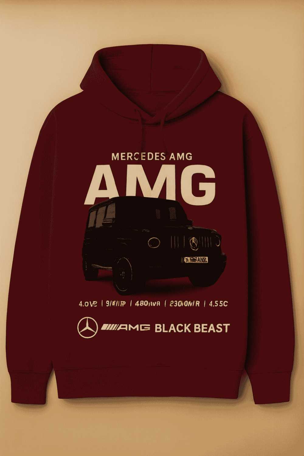 Mercedes AMG Hoodie with G-Class Car Print