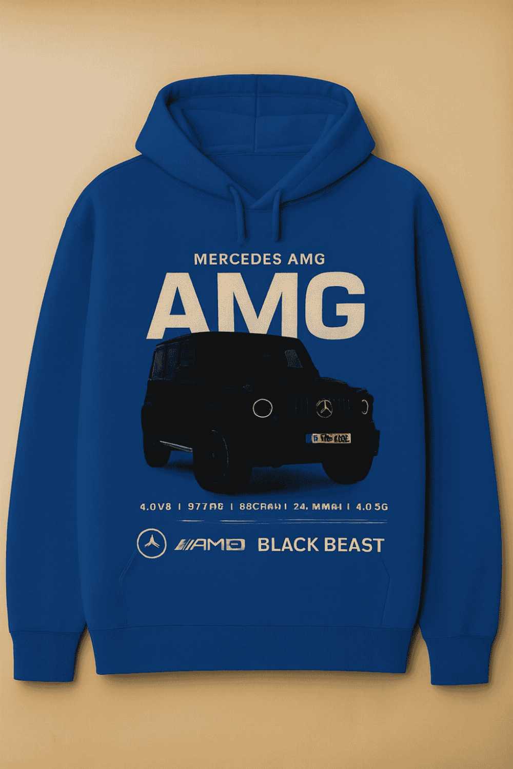 Mercedes AMG Hoodie with G-Class Car Print
