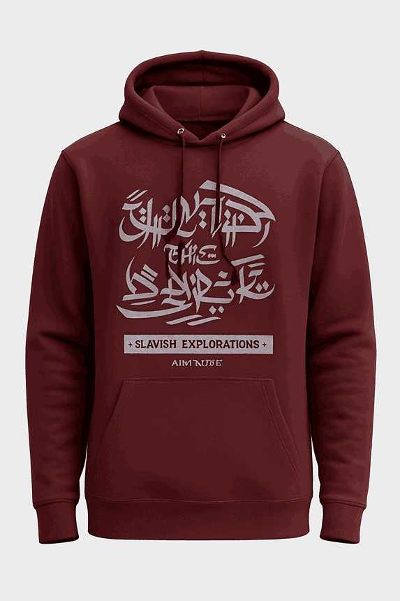 Arabic Calligraphy Streetwear Hoodie for Winter Wear