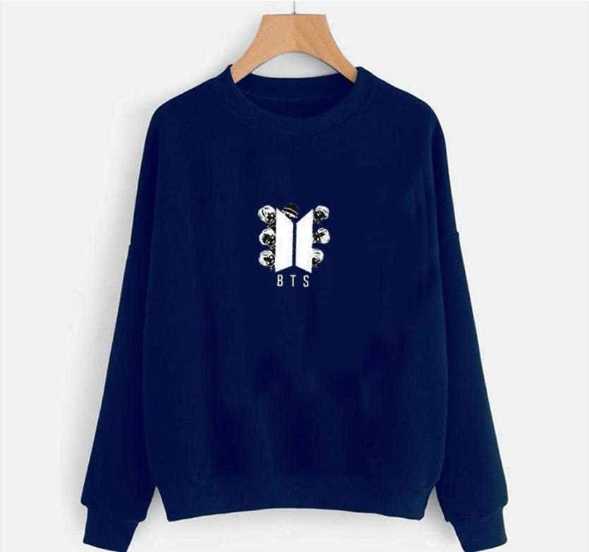 BTS Print Sweatshirt Winter Fleece for Men and Women