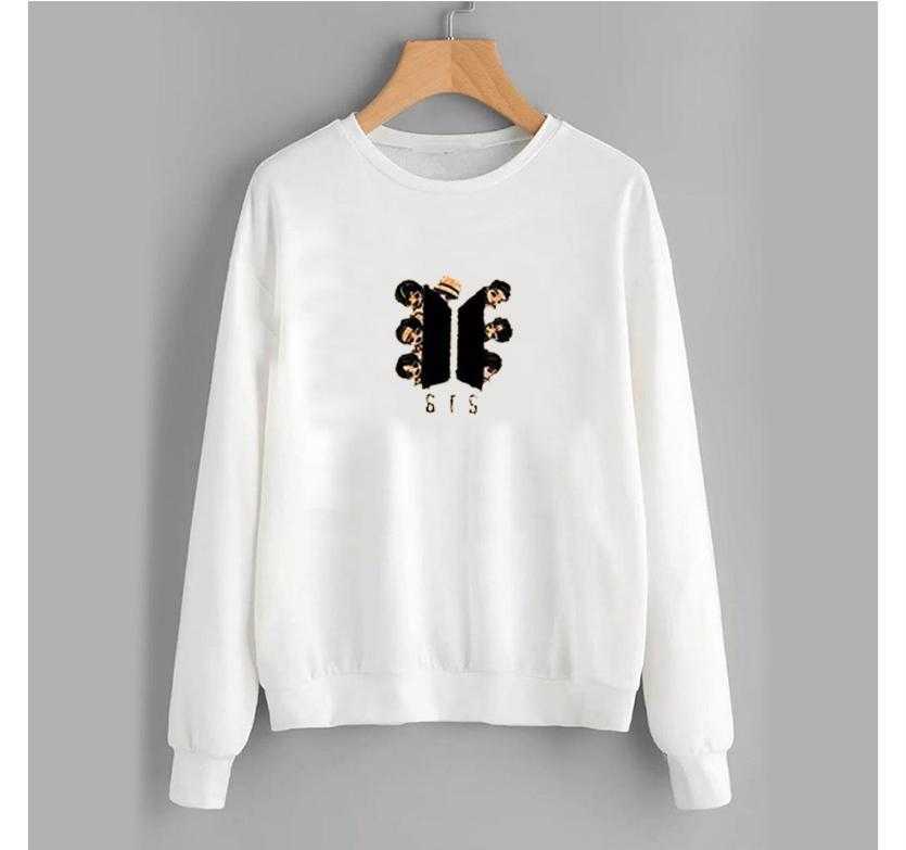 BTS Print Sweatshirt Winter Fleece for Men and Women