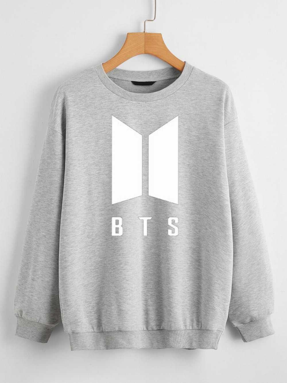 BTS Logo Sweatshirt Winter Fleece for Men and Women
