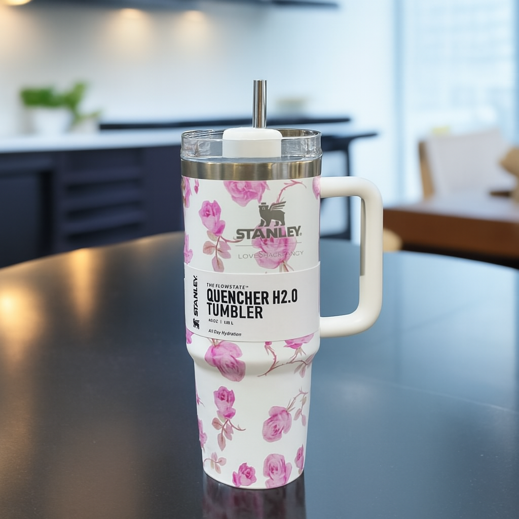 1200ml Stainless Steel Stanley Tumbler | Premium Vacuum Insulated Travel Mug (Random Color)