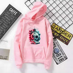 Football Print Hoodie for Men and Women with Kangaroo Pocket