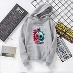Football Print Hoodie for Men and Women with Kangaroo Pocket