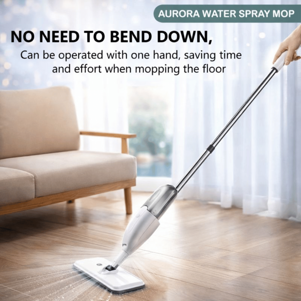 360 Rotating Spray Mop for Floor With Refillable Bottle