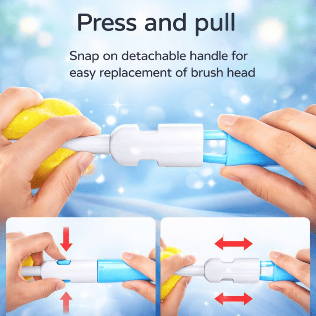 (pack of 3 )Baby Bottle and Teath Brush Set Bottle, Sponge, Straw, and Pacifier (Random Color