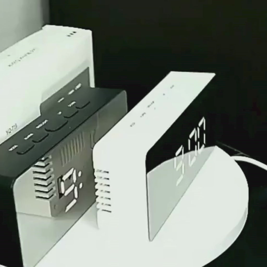 Digital LED Mirror Alarm Clock Modern Display (Random Color)