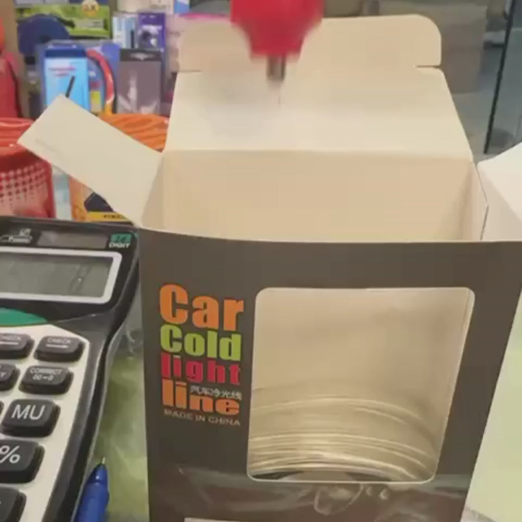 Car Dashboard Neon Light Strip – 3 Meter Flexible EL Wire (Random Color)