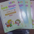 Sank Magic Practice Copybook Set – 4 Books + 10 Refills with Pen for Kids