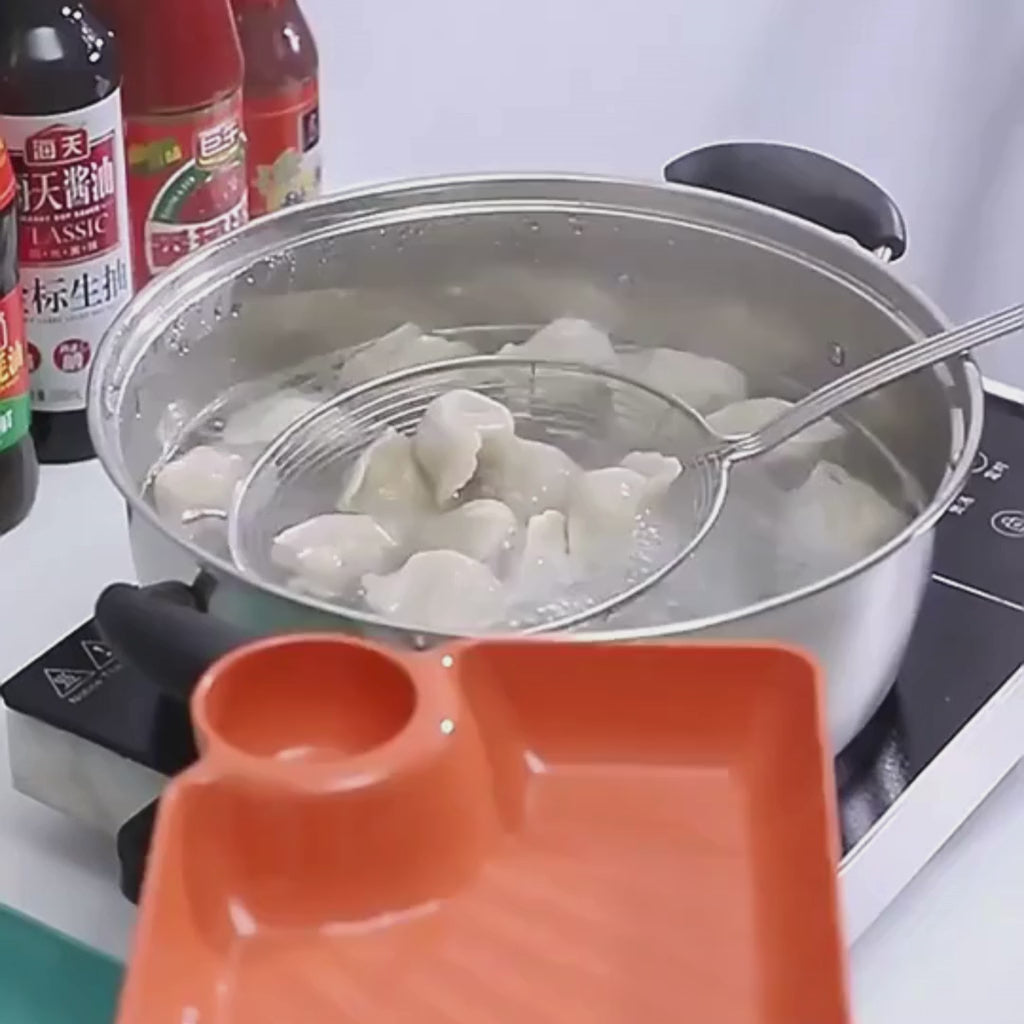 4-Piece Colorful Dumpling Serving Plates (Random Color)