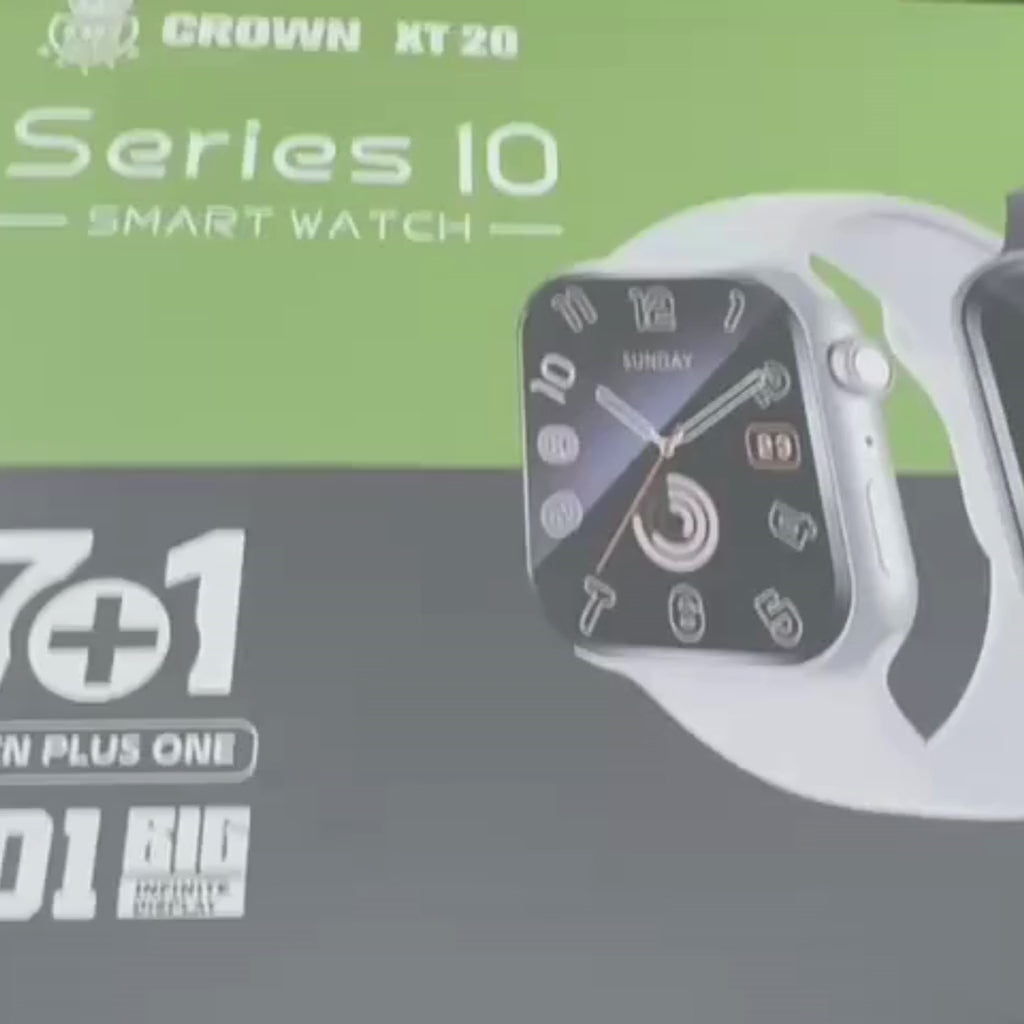 CROWN XT20 Series I0 Smart Watch 7+1 Combo – 2.01” Big Display