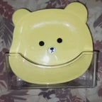 8 Plates With Stand Bear Design Durable Quality Stylish (Random Color)