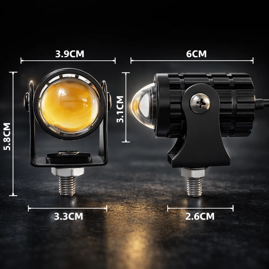 (1Pcs) New Mini Driving Fog Light For All Motorcycle Light 20W