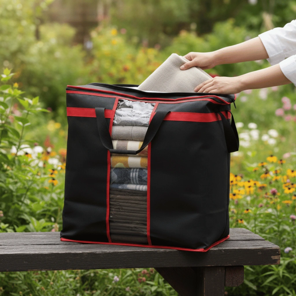 Large Storage Bag Blanket Storage | Foldable, Spacious, Durable