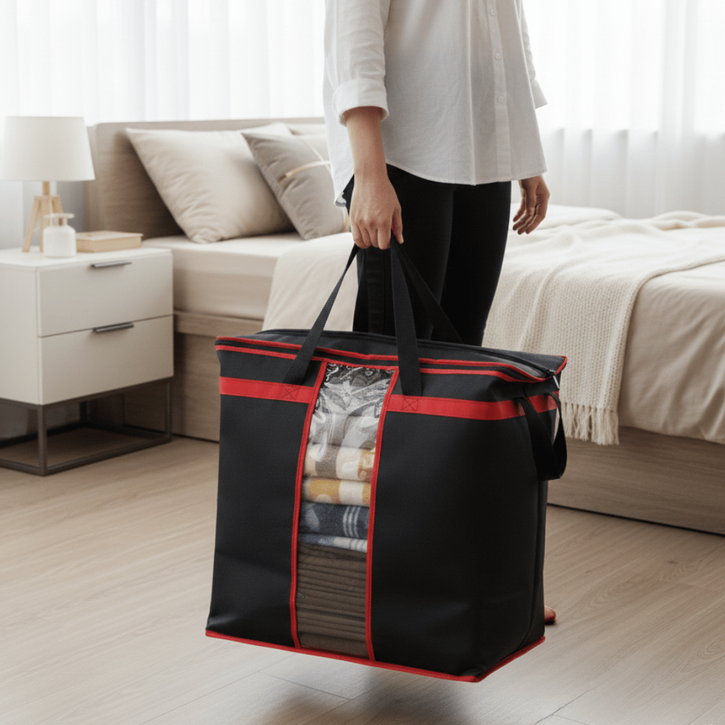 Large Storage Bag Blanket Storage | Foldable, Spacious, Durable
