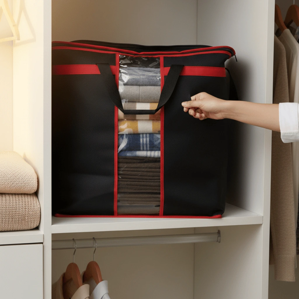 Large Storage Bag Blanket Storage | Foldable, Spacious, Durable