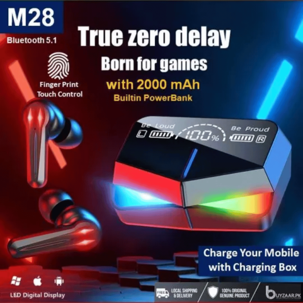 M28 TWS Bluetooth Gaming Earbuds Wireless
