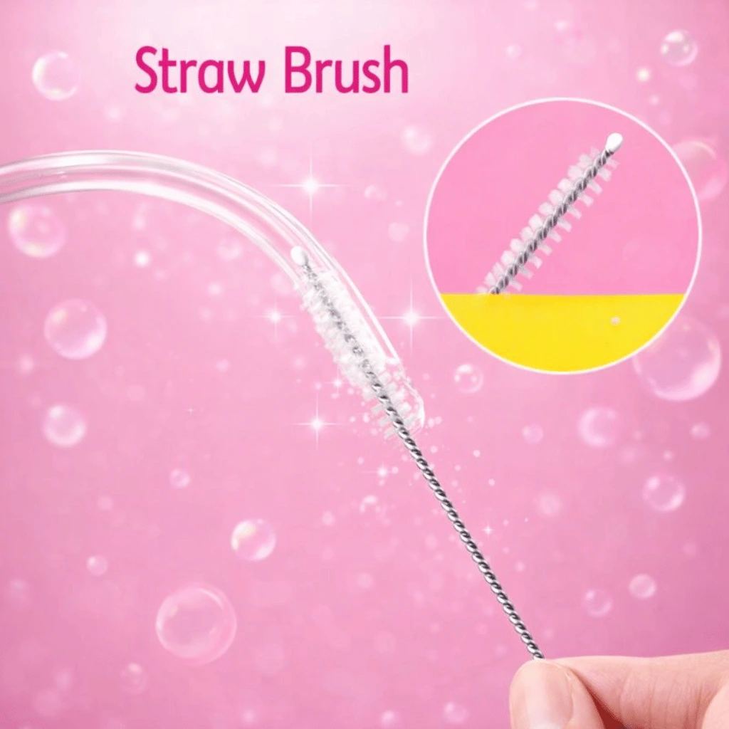 (pack of 3 )Baby Bottle and Teath Brush Set Bottle, Sponge, Straw, and Pacifier (Random Color