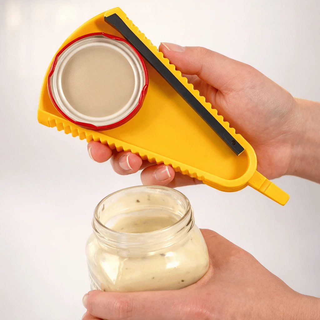 1 Pc Creative Multi-Function Bottle Opener Jar Opener Twist Grip Lid Opener Random Colour