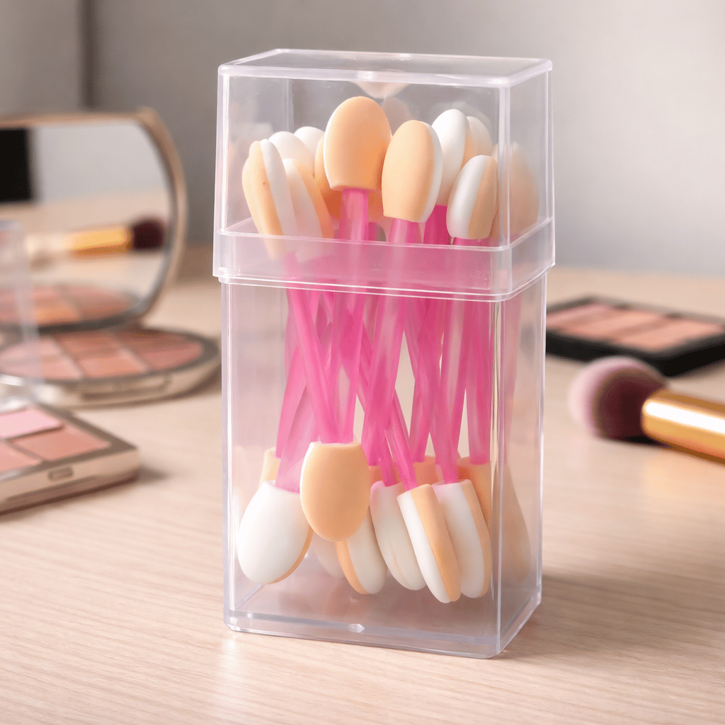 10 Pcs Eyeshadow Blending Brushes Set Abs Plastic Makeup Brushes (Random Color)