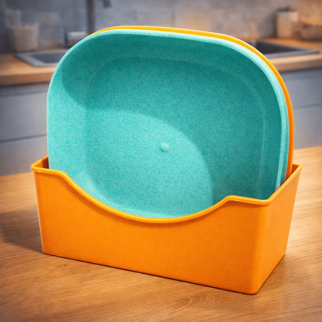 10 Plate With Stand Food Grade Plate Plastic Multi Function