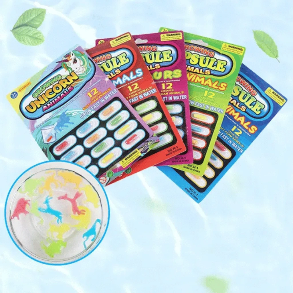 12Pcs/Set Creative Soaking Water Expands To Large Sponge Capsule Toys