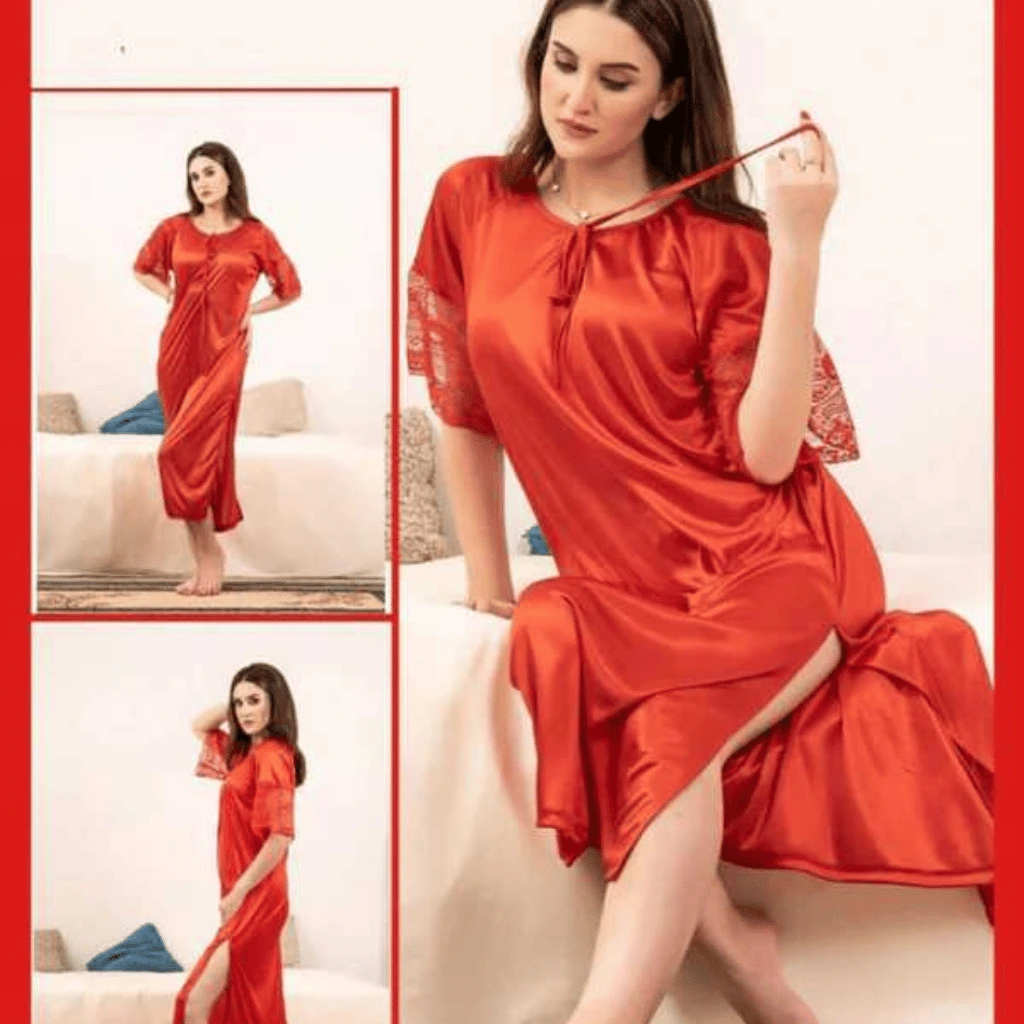 1Pcs Luxury Bridal Nightwear | Imported Long Nighty
