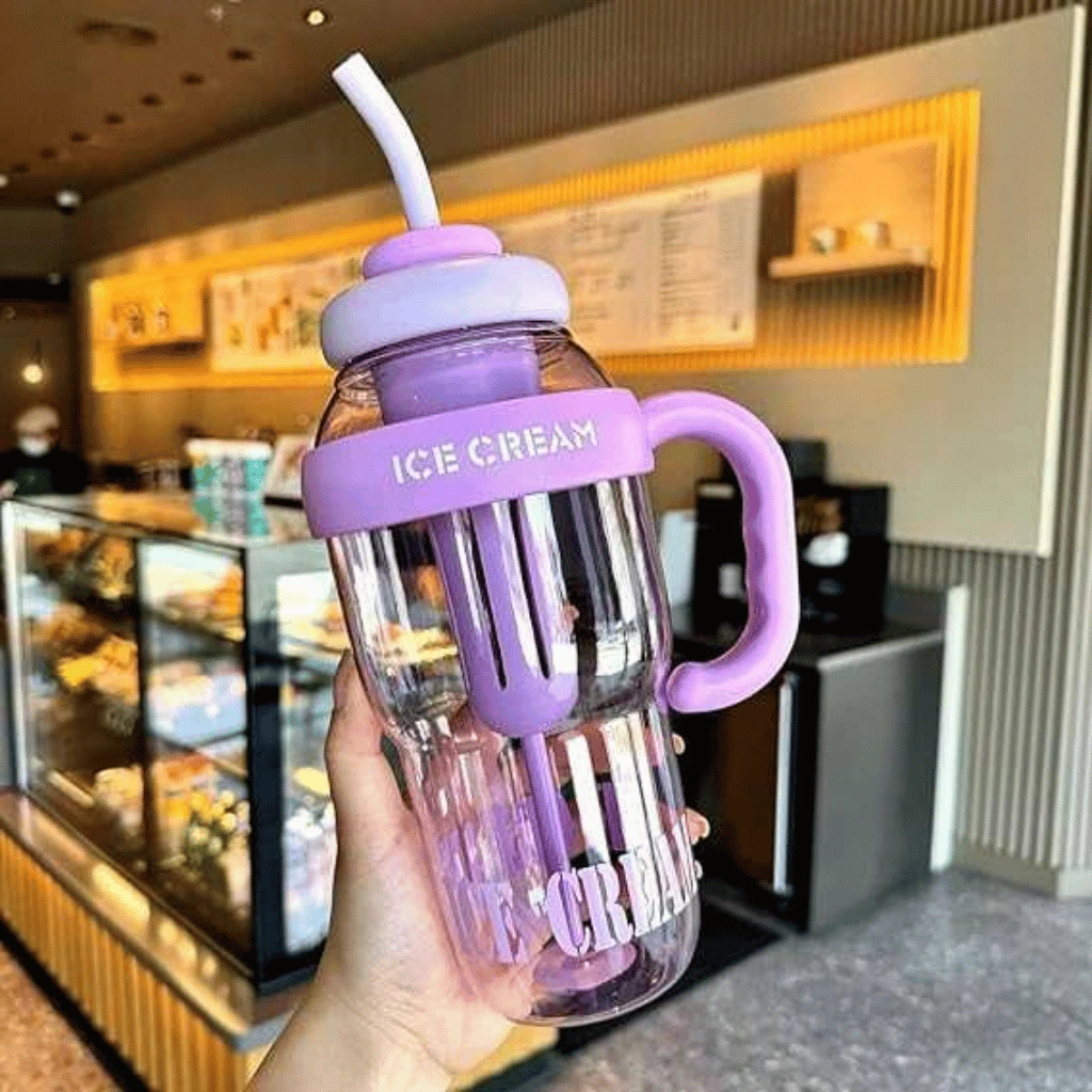 1400ml Ice-Cream Water Bottle – Smoothie & Milkshake Cup