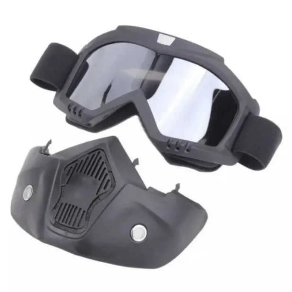 2 In 1 Motorcycle Bike Detachable Helmet Goggles Mask Blue Mercury