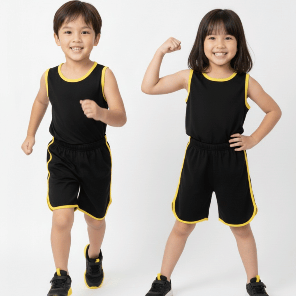2 Pcs Set Kids Sando and Shorts Track Suit 2 Pcs Set
