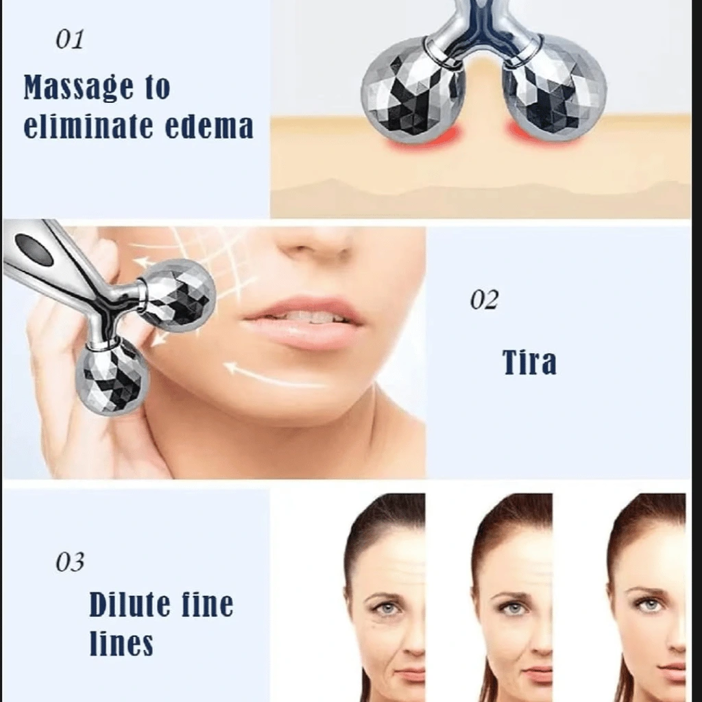 3D Face Massager Roller YShape Facial Contouring Roller