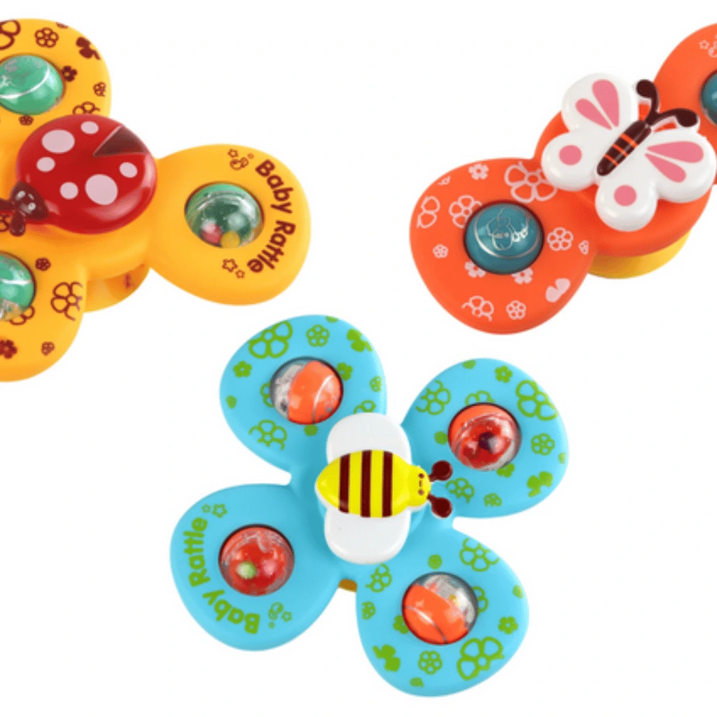 3PCS Rattle Suction Baby Toys Set Fun Sensory Teether Toys