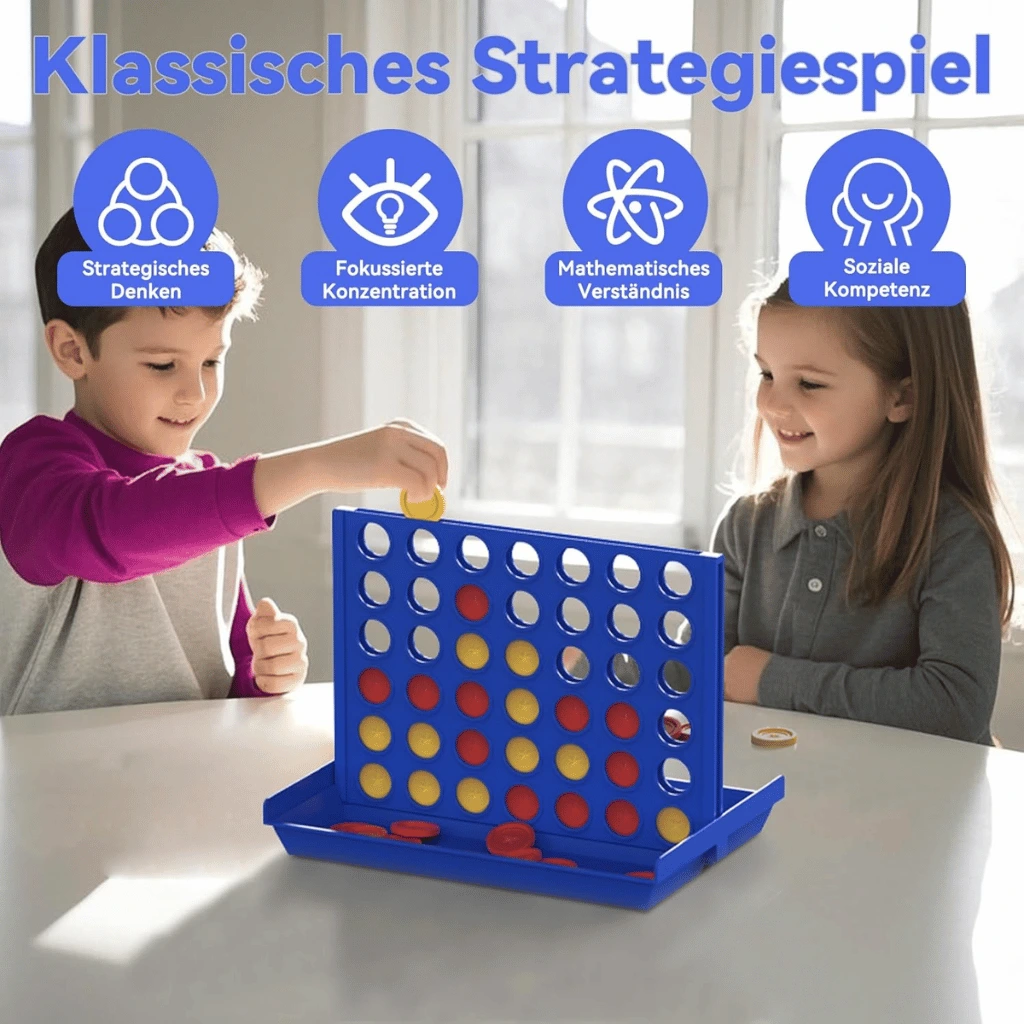 4 IN A Row Board Game for Kids Perfect As A Party Game (Random Color )