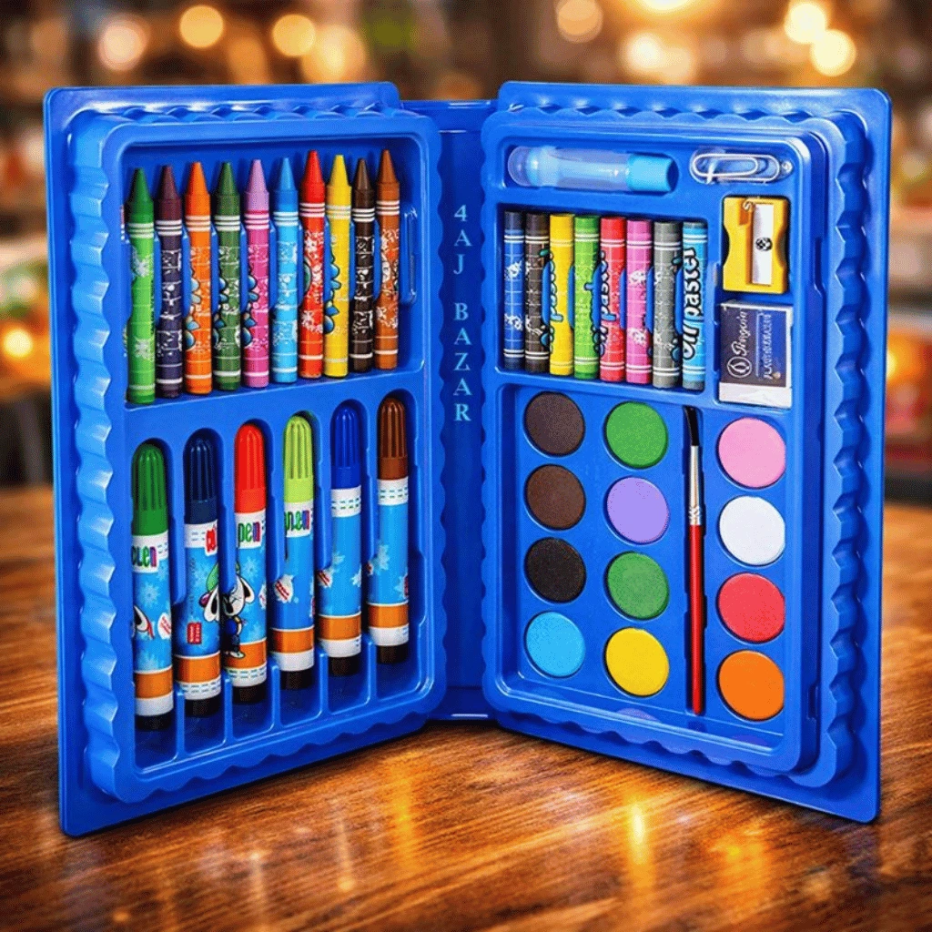 42-Piece Complete Coloring Kit for Kids  Themed Crayons, Markers, Pencil Colours & Art Accessories