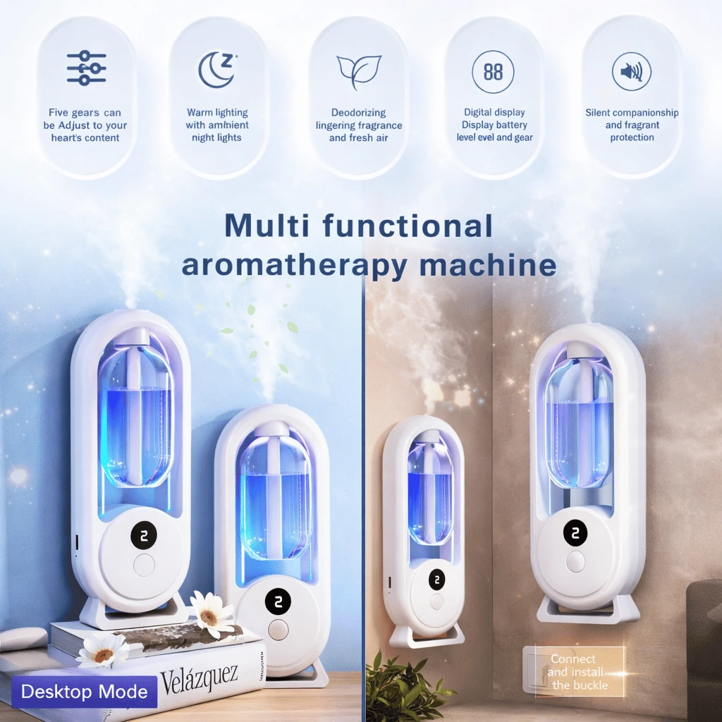 5-Mode Rechargeable Aromatic Diffuse Oil Air Freshener For Bedroom (50Ml)