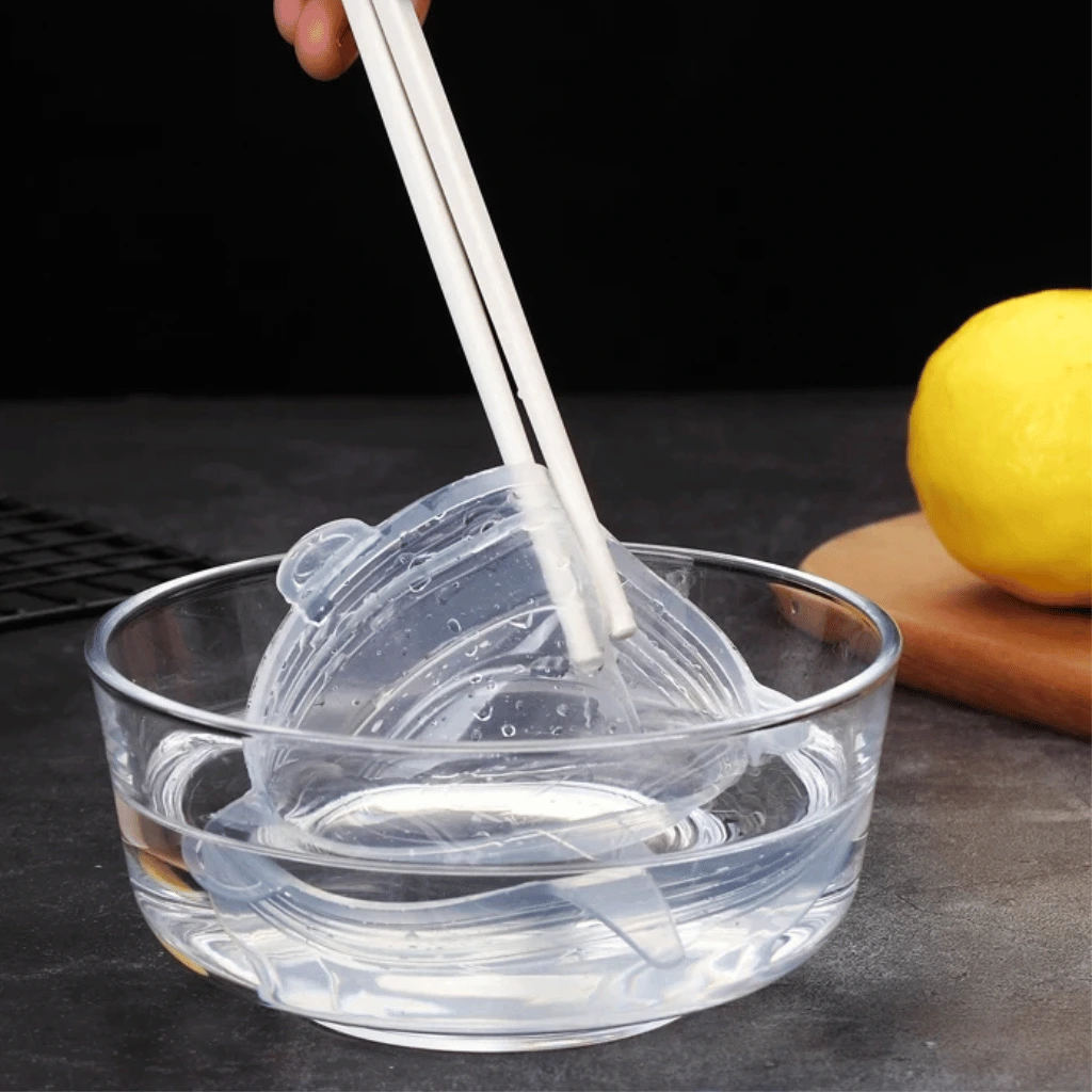 6Pcs Kitchen Reusable Silicone Stretch Seal Lid