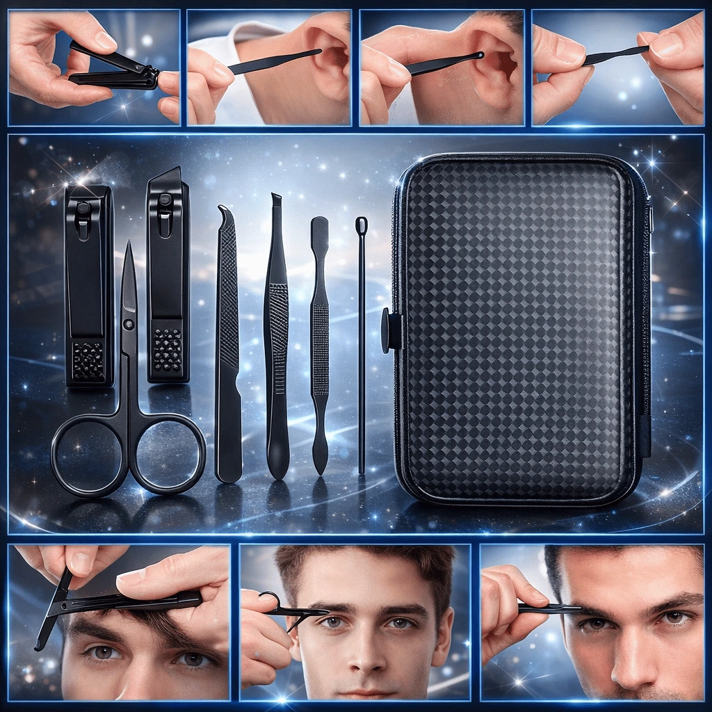 7 PCs QURIPE Manicure Set, Nail Clippers Kit, Stainless Steel Manicure Kit