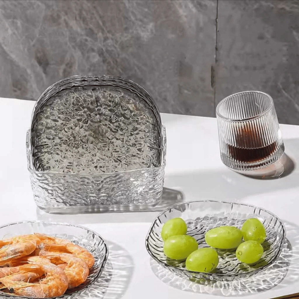 8 Pcs Premium Quality Cloud Texture Plate Set