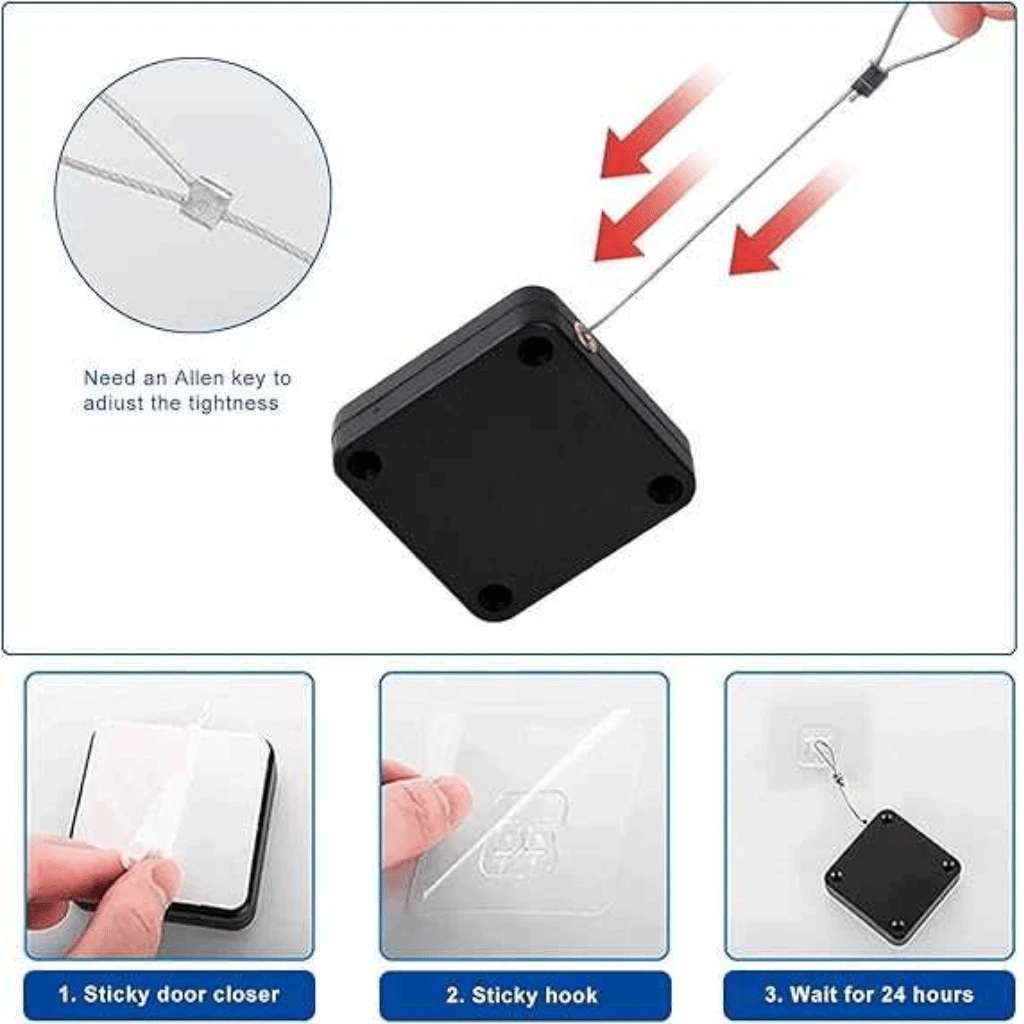 Automatic Door Closer Punch Free Residential Silent Sensor Closer