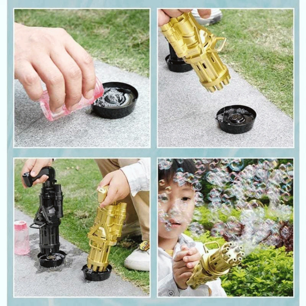 Automatic Bubble Gun Machine – Fun Outdoor Toy for Kids (Random Color)