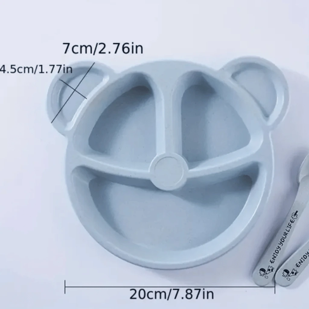 Baby Feeding Plates Cartoon Dinner Plate Set