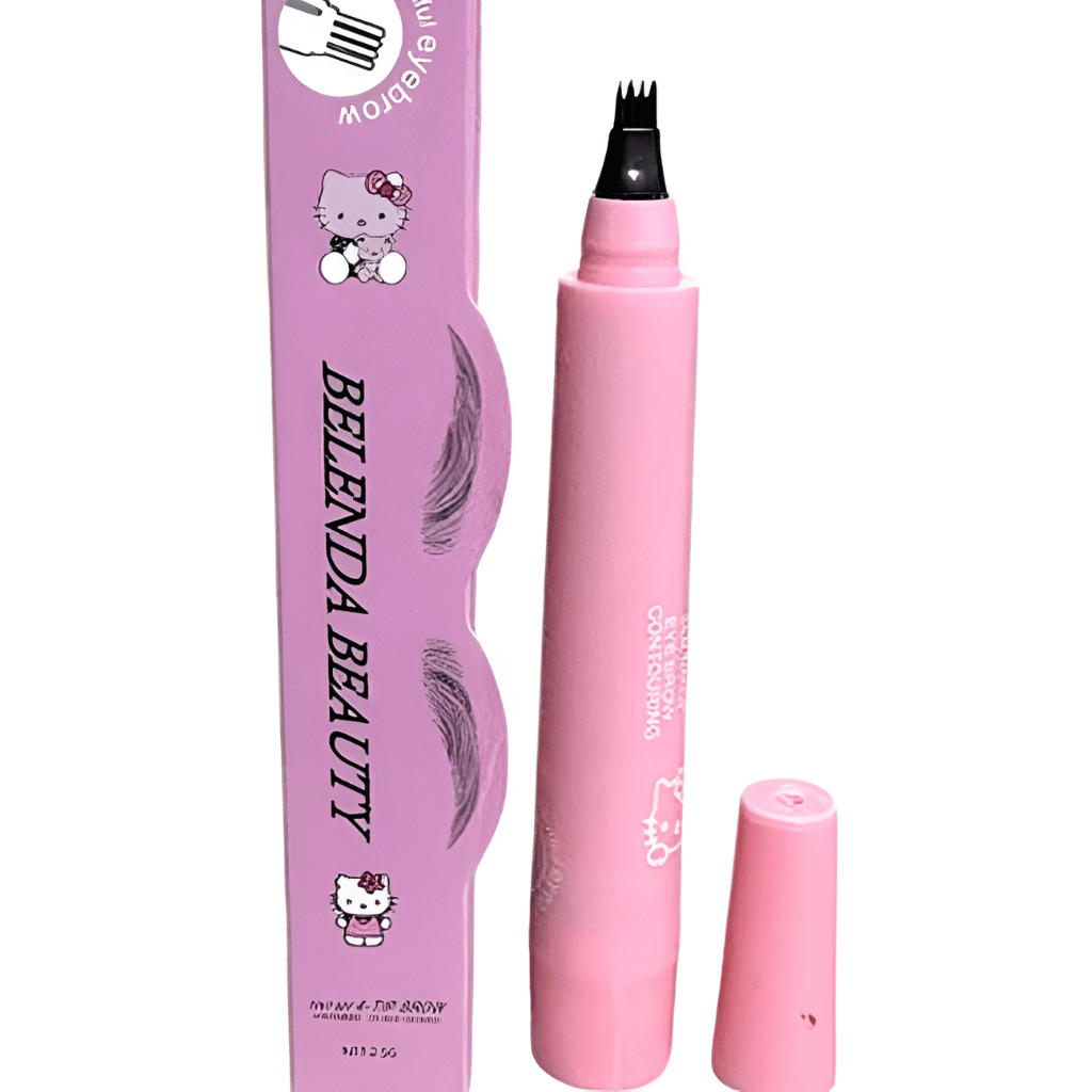 Belenda Beauty 4 Tip Waterproof Eyebrow Pen 1Pc (Black)
